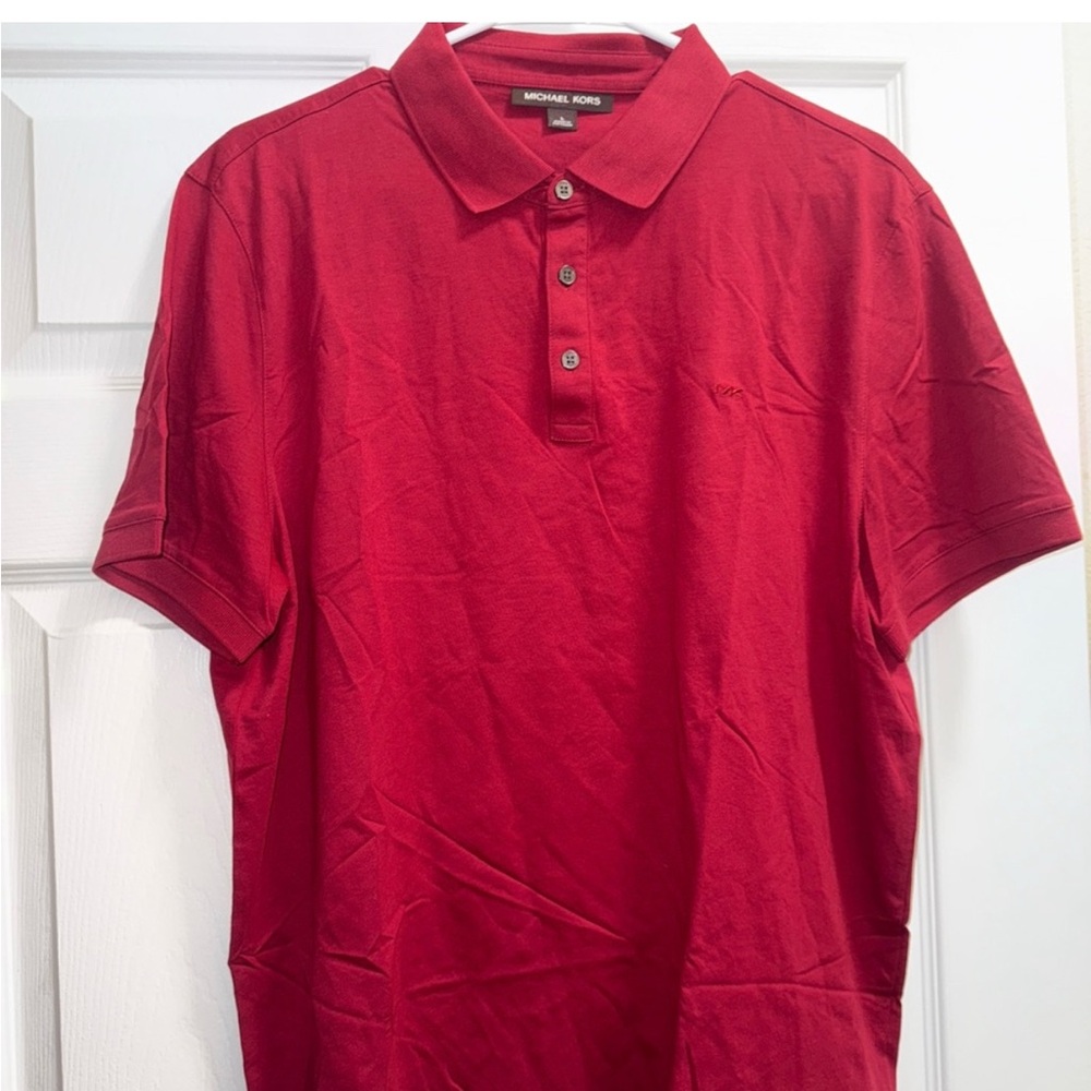 Michael Kors Men's Vibrant Red Polo Shirt
